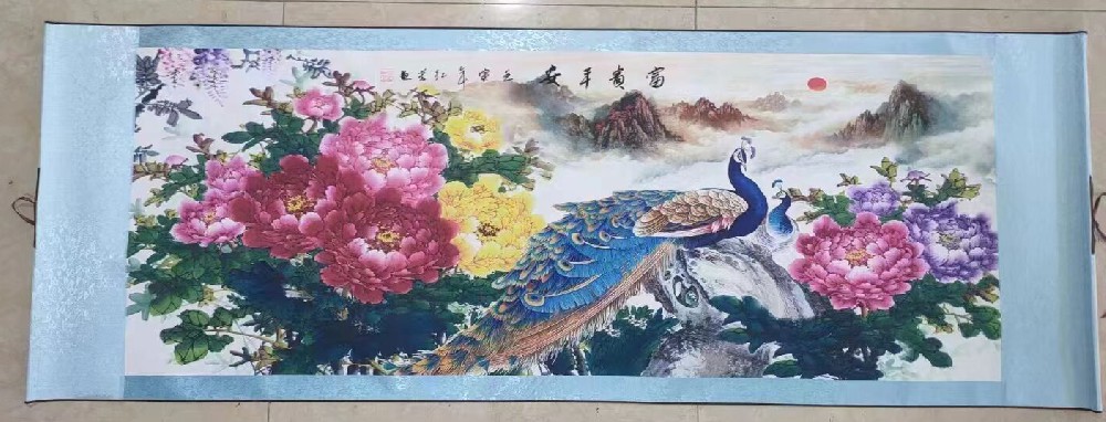 小六尺刘红芳牡丹画富贵平安